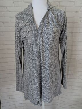 American Eagle Outfitters Light Gray Open-Front Knit Cardigan
